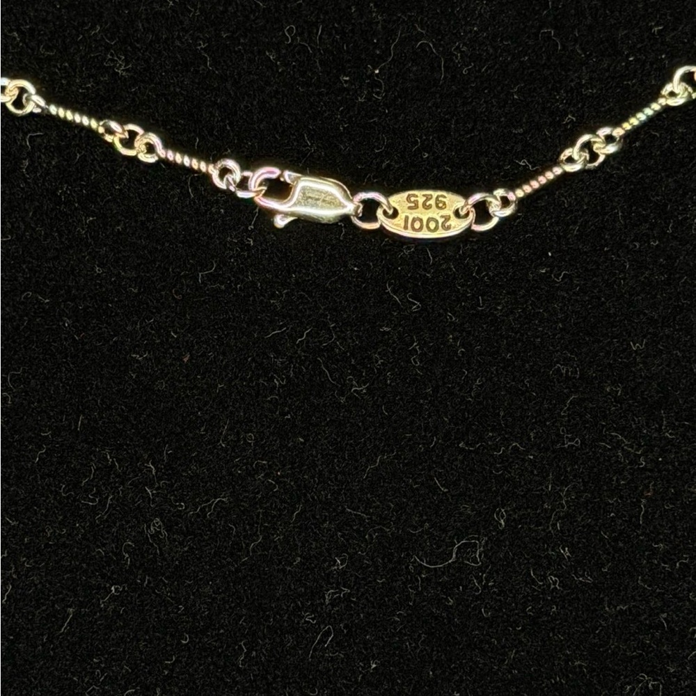Chrome Hearts Floral cross emerald green studded double stack cross necklace - Picture 6 of 6